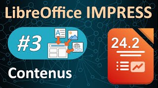 LibreOffice Impress 36  insérer du contenu dans un diaporama [upl. by Parette]