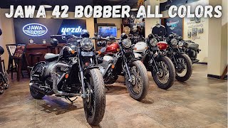 Finally2023 Jawa 42 BobberAll Colors are here On road price Features ChangesMost VFM variant [upl. by Eihpos]