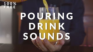 Refreshing Pouring Orange Juice Sound Effects  Free Foley Sounds [upl. by Tupler]