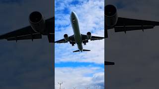 Air Canada 🇨🇦 boeing 777 landing at London heathrow aviation shorts [upl. by Oinegue57]