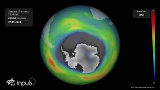 Ozone hole over Antartica is one of biggest ever in 2023  See animations of it [upl. by Aerdnwahs]