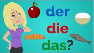 Deutsch lernen  Quiz Artikel der die oder das  Dialog Einladung  Wortschatz Lebensmittel [upl. by Irama]