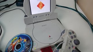 PSone slim with lcd review  how to use the lcd with other systems TECH [upl. by Bale]