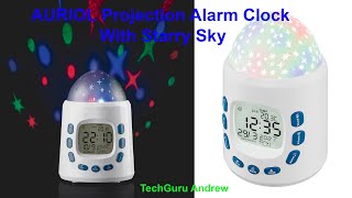 AURIOL Projection Alarm Clock With Starry Sky REVIEW [upl. by Benoit687]