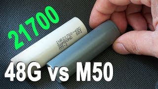 LG M50 vs Samsung 48G discharge capacity test 21700 Liion batteries [upl. by Aseefan432]