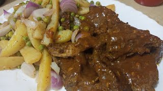 Beef steak  How to cook steak recipe  Beef steak with sauce  Sweetiebyamna [upl. by Sellihca]