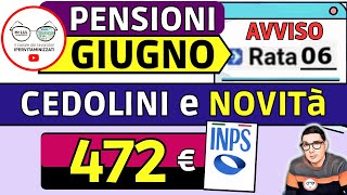 INPS⚠️ CEDOLINO PENSIONI GIUGNO 2023 ➡ 3 NOVITà da 472€ DETTAGLIO CONGUAGLI PEREQUAZIONI PAGAMENTI [upl. by Walli]