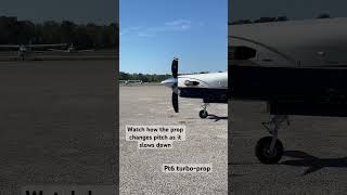 TBM 940 Propeller Pitch Change aviation airplane TBM940 Turboprop [upl. by Jewel113]