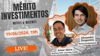 Live Mérito Investimentos e seus FIIs alternativos MFII11 e MCEM11 [upl. by Nalloh]