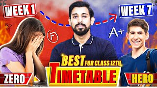 Class 12 Proper Timetable and Strategy  Start Today  Must Watch [upl. by Mcdowell]