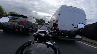 London traffic can be brutal POV Filtering in London 🇬🇧 Triumph Street Twin 900cc Bonneville 4k [upl. by Elbam]