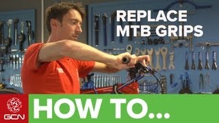 How To Change Mountain Bike Grips [upl. by Ahsatak839]