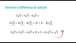 Operazioni con i radicali somma e differenza di radicali teoria ed esercizi svolti [upl. by Schwinn]