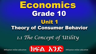 Grade 10 Economics unit 1 part 1  Theory of Consumer Behavior  The Concept of Utility [upl. by Karolyn830]