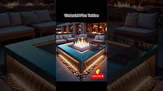 Waterfall Fire Tables Waterfall Table With Fire Pit For Patio Space [upl. by Nahtannoj]