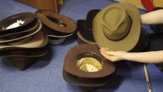 Akubra Hat Collection Fedora cattleman etc Hat care [upl. by Lareena]