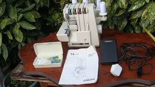 Retro SINGER 14U 134 A 3 or 4 thread Overlocking Sewing Machine  See Video [upl. by Enavi572]