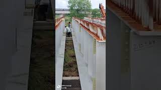 Girder assembling work bridgework newtoyouconstructionsite train [upl. by Lusty]