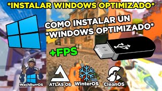 COMO INSTALAR UN WINDOWS OPTIMIZADO Mejor rendimiento menor input lag y mas fps [upl. by Ronny453]