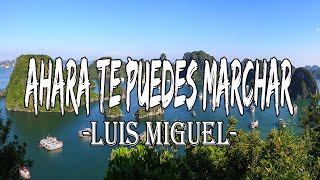 Luis Miguel  Ahara te Puedes Marchar Letra [upl. by Susie]