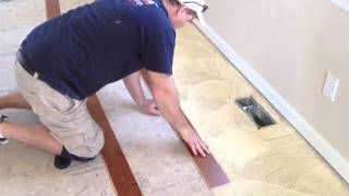 How To Install An Engineered Hardwood Floor Gluedowm [upl. by Adlitam611]