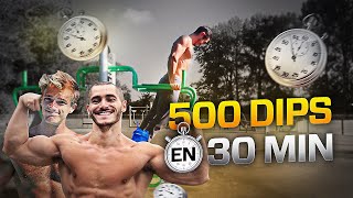 500 DIPS EN 30 MINUTES  ⏰ CHALLENGE RELEVÉ PAREricFlag bazinga doubledragonworkout ET LA FF [upl. by Shimberg]