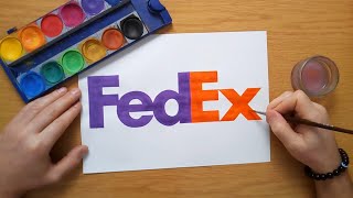 How to draw the FedEx logo [upl. by Hillel445]