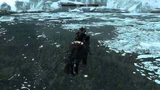 Skyrim GLITCH Sprint while swimming Exploit for PC360PS3 [upl. by Ayotan]