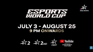 Dont miss the firstever Esports World Cup on Star Sports 9 PM onwards  ESportsOnStar [upl. by Ahsatin959]