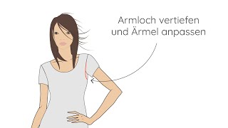 Armloch vertiefen amp Ärmel anpassen [upl. by Herriott]