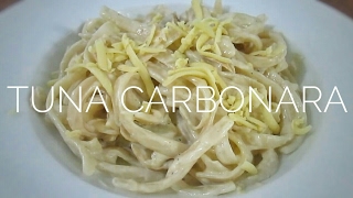 Filipino Style Tuna Carbonara  Food Bae [upl. by Acirederf]