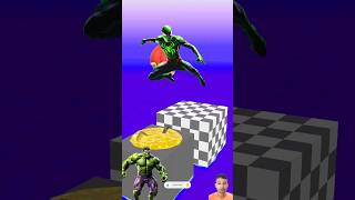 Jara Green Spiderman Hulk Reacted girl jumping to damege watermelon banana brinjal part 222 [upl. by Atrebla]