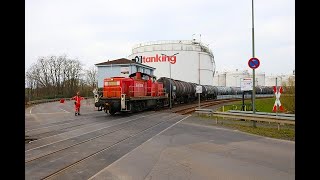 Rangierarbeiten DB Cargo 295 5871 mit Kesselwagen in Hanau Hafen [upl. by Alexandrina]