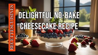 Delightful No Bake Cheesecake Recipe [upl. by Llerrah]