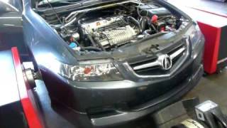 2004 Acura TSX CTE Supercharger 8 psi 315quot Pulley on Church Autos Dyno 265 hp  199tq [upl. by Ema]