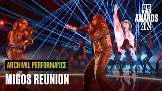 Migos Reunion Brought Us To Tears Honoring Takeoff amp Singing Hit quotBad and Boujeequot  BET Awards 24 [upl. by Prudy]