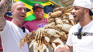 The Best Jamaican Street Food Tour Kingston Food With Alice The Crab Vendor [upl. by Suchta]