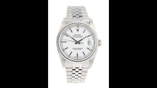 Rolex Datejust Pre Owned Watch Ref 16220 [upl. by Nirej651]