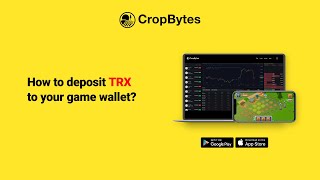 How to Deposit TRX  Tutorial  CropBytes [upl. by Aramad]