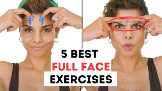 5 Best Full Face Exercises  3 minute routine for Wrinkles and Face lift  Blush with me face yoga [upl. by Krista]