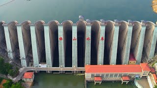 Aerial China Meishan Reservoir Dam [upl. by Amelia198]