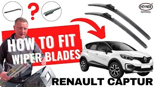 How To Remove And Install New Wiper Blades Renault Captur Both Type of Arms [upl. by Fredelia]