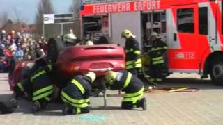 100 Jahre Berufsfeuerwehr Erfurt BFEF Vorführung VKU Teil 2 [upl. by Ardnaiek]