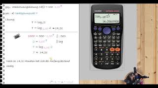 Beispielaufgabe zur Berechnung der Halbwertszeit und Verdopplungszeit [upl. by Yhtamit]