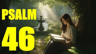 Psalm 46 Reading God is Our Refuge and Strength With words  KJV [upl. by Avah504]