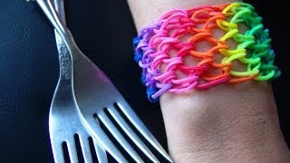 Как сделать браслет из резинок №27 Чешуя Дракона Rainbow loom bracelet Dragon scale [upl. by Airlee]