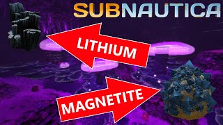 Emplacement Magnétite et Lithium  sur Subnautica [upl. by Serafine]