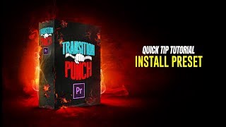 How to Install Transitions in Premiere  TRANSITIONPUNCH [upl. by Llemor28]