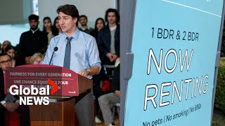 Trudeau proposes new reforms for renters amid housing crunch  FULL [upl. by Addi642]