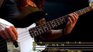 L23  Slow Bass Solo  melody in C major for bass  arpeggios and modal scales with TABS [upl. by Cherlyn121]